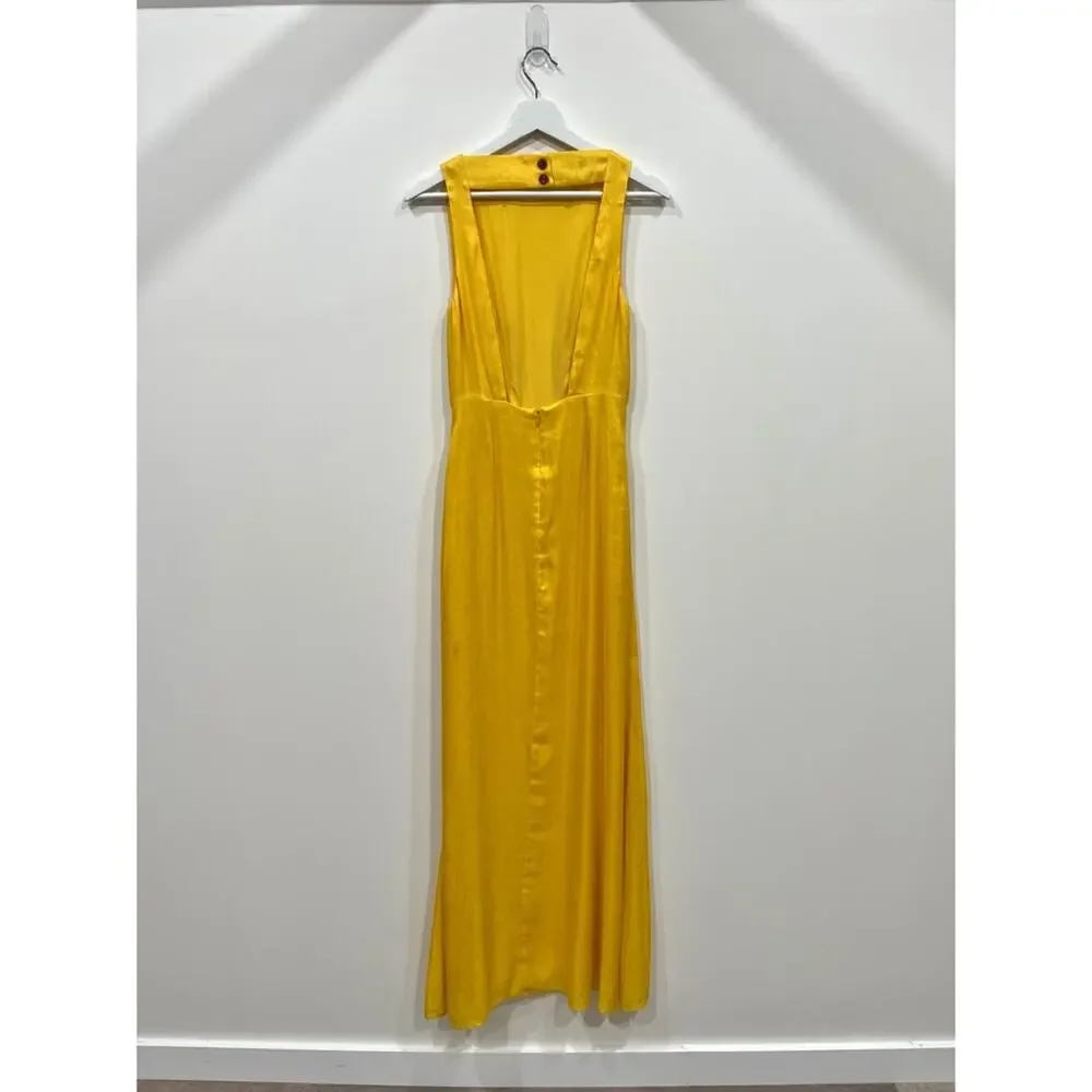 Jenni Kayne Golden Yellow Open Back Maxi Dress - Picture 4 of 15
